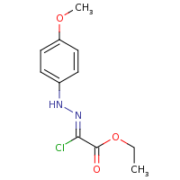 2d structure of ethyl (2Z)-2-chloro-2-[2-(4-methoxyphenyl)hydrazin-1-ylidene]acetate