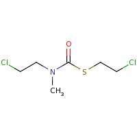 2d structure of N-(2-chloroethyl)-N-methyl[(2-chloroethyl)sulfanyl]formamide