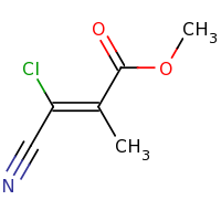 2d structure of methyl (2Z)-3-chloro-3-cyano-2-methylprop-2-enoate