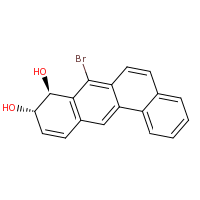 2d structure of (1S,2S)-12-bromo-1,2-dihydrotetraphene-1,2-diol