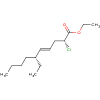 2d structure of ethyl (2R,4E,6R)-2-chloro-6-ethyldec-4-enoate
