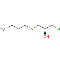 2d structure of (2S)-1-(butylsulfanyl)-3-chloropropan-2-ol