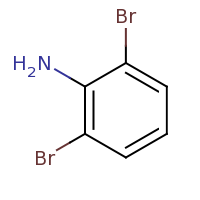2d structure of 2,6-dibromoaniline