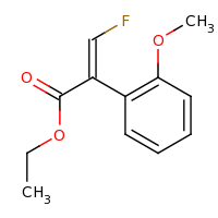 2d structure of ethyl (2E)-3-fluoro-2-(2-methoxyphenyl)prop-2-enoate
