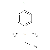 2d structure of (4-chlorophenyl)(ethyl)dimethylsilane