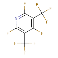 2d structure of 2,4,6-trifluoro-3,5-bis(trifluoromethyl)pyridine