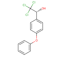 2d structure of (1R)-2,2,2-trichloro-1-(4-phenoxyphenyl)ethan-1-ol