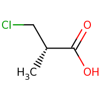 2d structure of (2S)-3-chloro-2-methylpropanoic acid