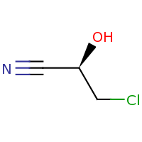 2d structure of (2R)-3-chloro-2-hydroxypropanenitrile