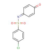 2d structure of 4-chloro-N-(4-oxocyclohexa-2,5-dien-1-ylidene)benzene-1-sulfonamide