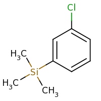 2d structure of (3-chlorophenyl)trimethylsilane