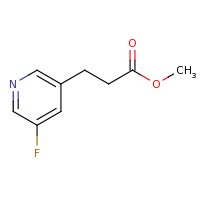 2d structure of methyl 3-(5-fluoropyridin-3-yl)propanoate