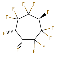 2d structure of (3R,6R,7S)-1,1,2,2,3,4,4,5,5,6,7-undecafluorocycloheptane