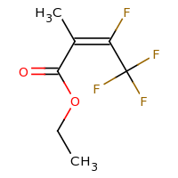 2d structure of ethyl (2E)-3,4,4,4-tetrafluoro-2-methylbut-2-enoate