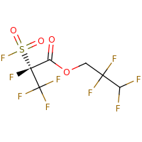2d structure of 2,2,3,3-tetrafluoropropyl (2R)-2,3,3,3-tetrafluoro-2-(fluorosulfonyl)propanoate