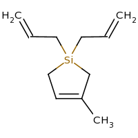 2d structure of 3-methyl-1,1-bis(prop-2-en-1-yl)-2,5-dihydro-1H-silole