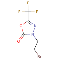 2d structure of 3-(2-bromoethyl)-5-(trifluoromethyl)-2,3-dihydro-1,3,4-oxadiazol-2-one