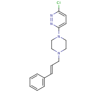 2d structure of 3-chloro-6-{4-[(2E)-3-phenylprop-2-en-1-yl]piperazin-1-yl}pyridazine