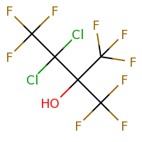 2d structure of 3,3-dichloro-1,1,1,4,4,4-hexafluoro-2-(trifluoromethyl)butan-2-ol