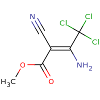 2d structure of methyl (2Z)-3-amino-4,4,4-trichloro-2-cyanobut-2-enoate
