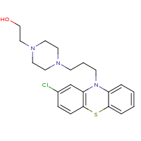2d structure of 2-{4-[3-(2-chloro-10H-phenothiazin-10-yl)propyl]piperazin-1-yl}ethan-1-ol