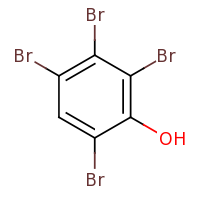 2d structure of 2,3,4,6-tetrabromophenol