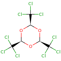 2d structure of 2,4,6-tris(trichloromethyl)-1,3,5-trioxane