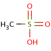 2d structure of methanesulfonic acid