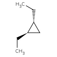 2d structure of (1R,2R)-1,2-diethylcyclopropane