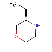 2d structure of (3R)-3-ethylmorpholine