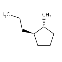 2d structure of (1R,2R)-1-methyl-2-propylcyclopentane