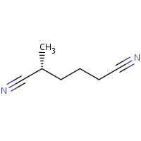 2d structure of (2R)-2-methylhexanedinitrile